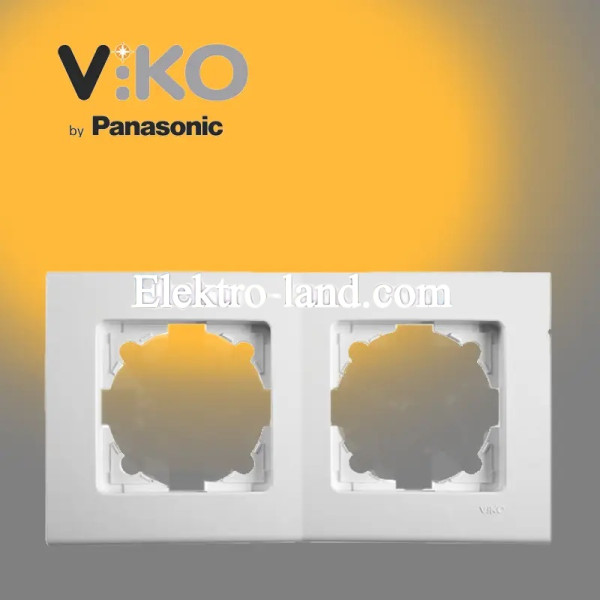  Рамка двойная горизонтальная белая VIKO LINNERA 
